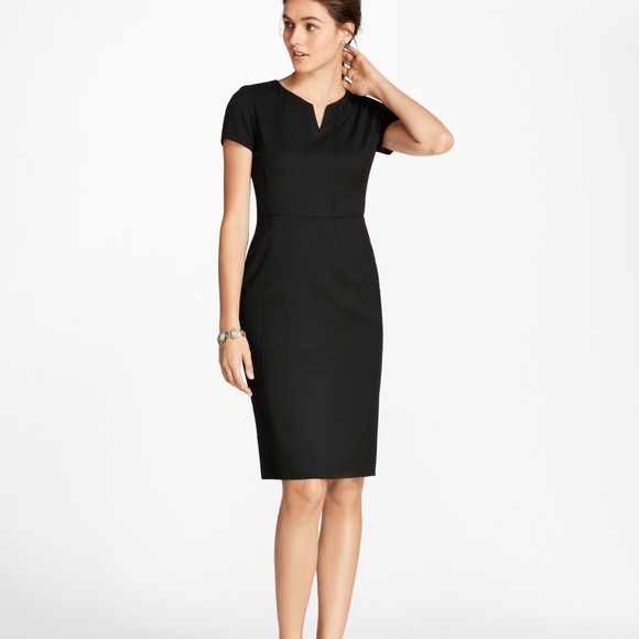 Brooks Brothers Wool Sheath Black Dress Size: 6 - Picture 5 of 16